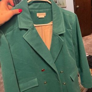 Lovers + Friends Teal Blazer fits like a large
